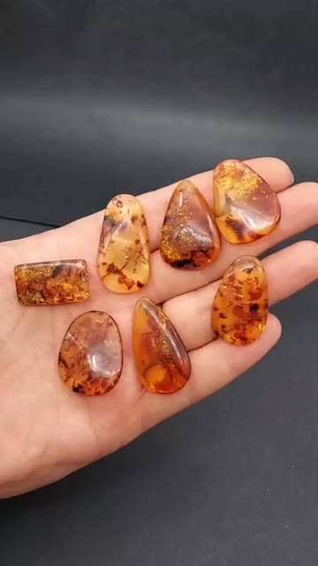 نگین کهربا گرمی